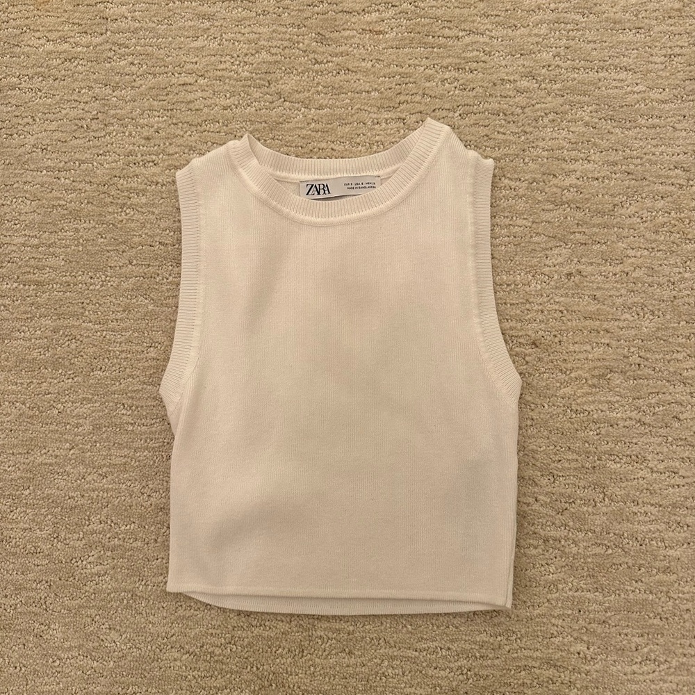 Women’s White Zara Tank Top